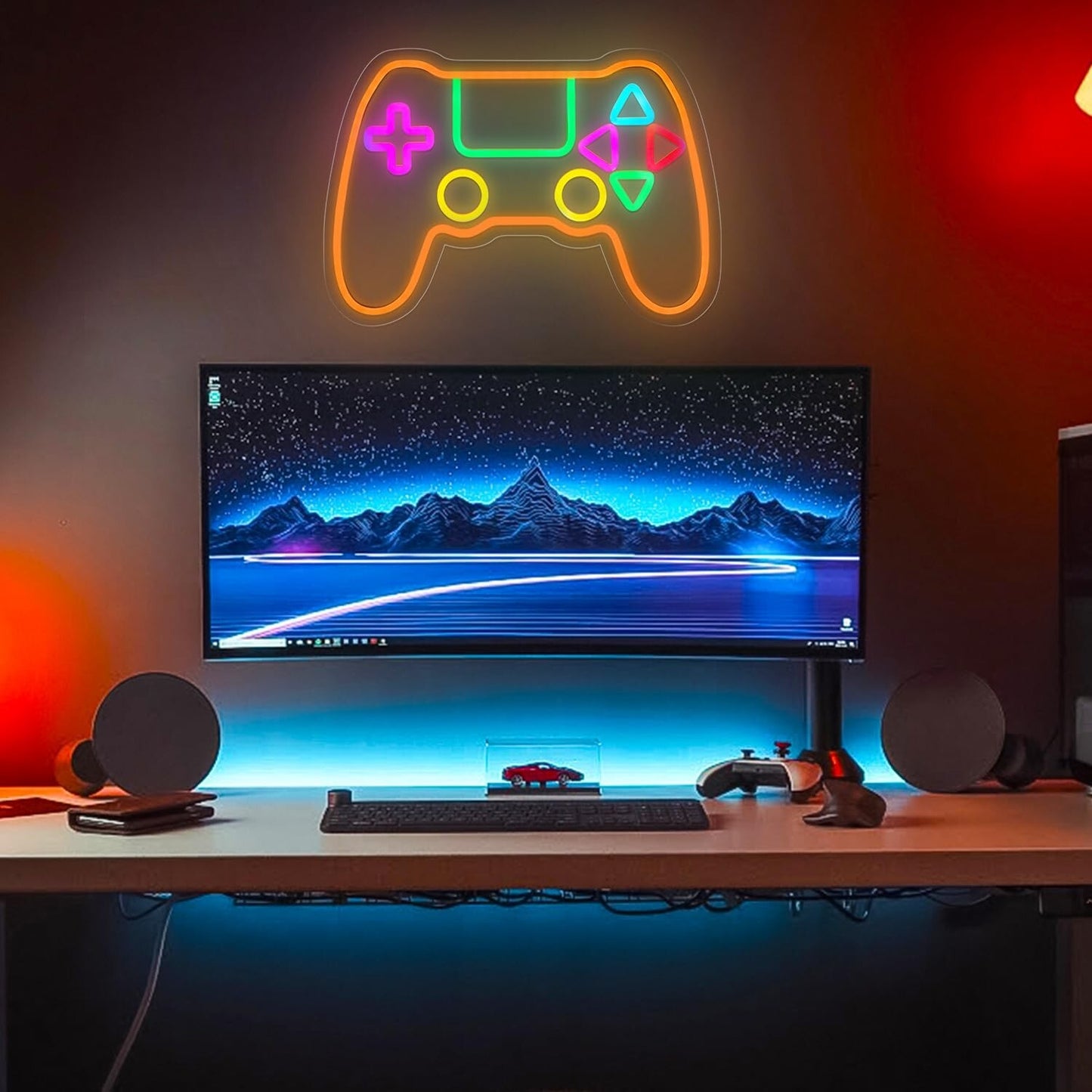 Gamer Neon Sign, LED Game Controller Gamepad Gaming Neon Light Sign for Game ...