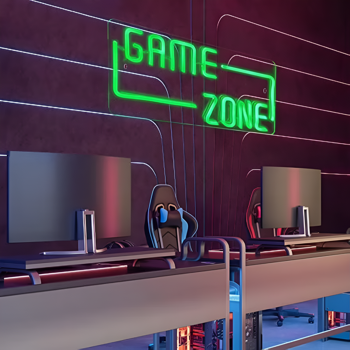 Game Zone Neon Signs LED Neon Light Sign Light up Neon Signs for Wall Decor Bedroom Game Room Led Signs Gamer Gifts for Gamer