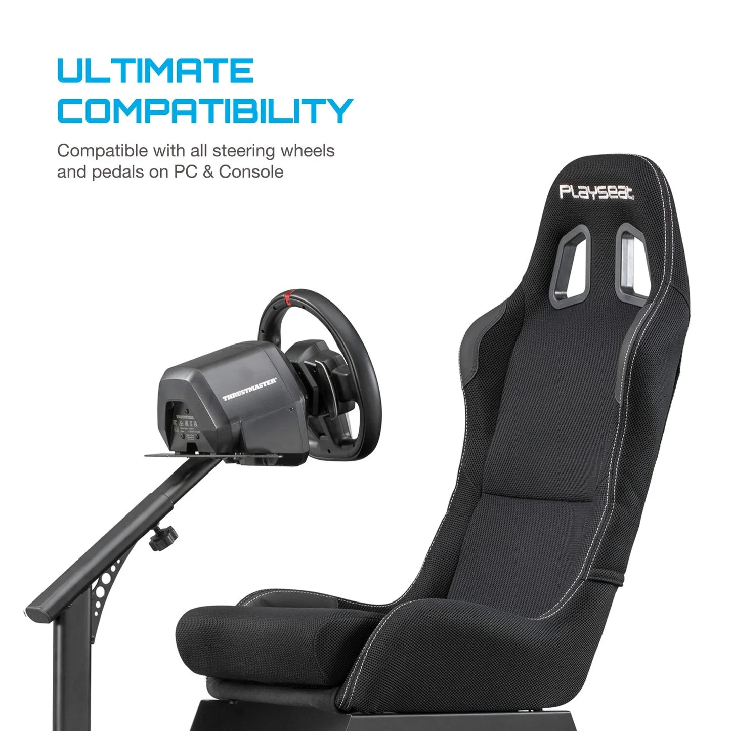 ® Evolution Actifit Lightweight Carbon Quality Steel Racing Simulator Cockpit, Black