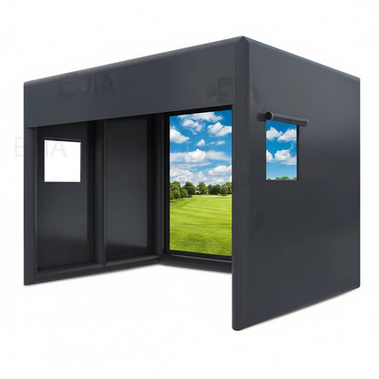 Stock 13Ft Inflatable Golf Simulator Enclosure Indoor/Outdoor Golf Practice Swing Tent with Projection Screen for All Skills