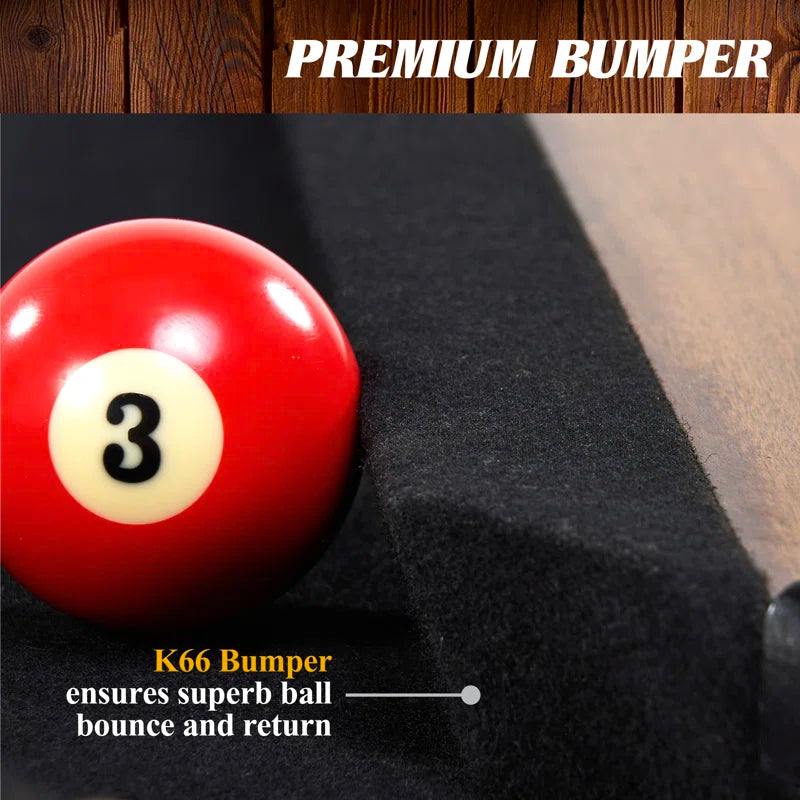 Barrington Billiards 8' Urban Slate-Tech Drop Pocket Table with Cover, Pool Ball and Cue Stick Set