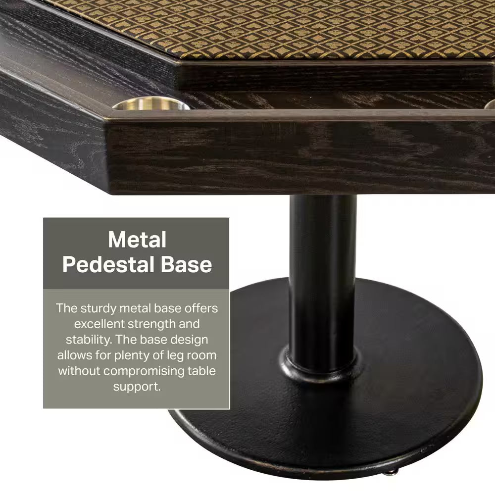 Lost Mill 8 Station Poker Table 1 Quantity in Mocha Oak 1 Pack