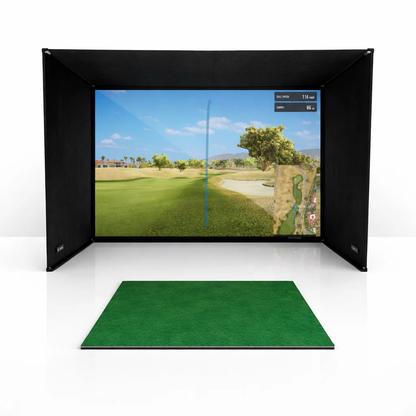 Simbox Golf Simulator Enclosure - 7 Sizes, Pro + Impact Screen and Frame INCLUDES FREE SIDE BARRIERS